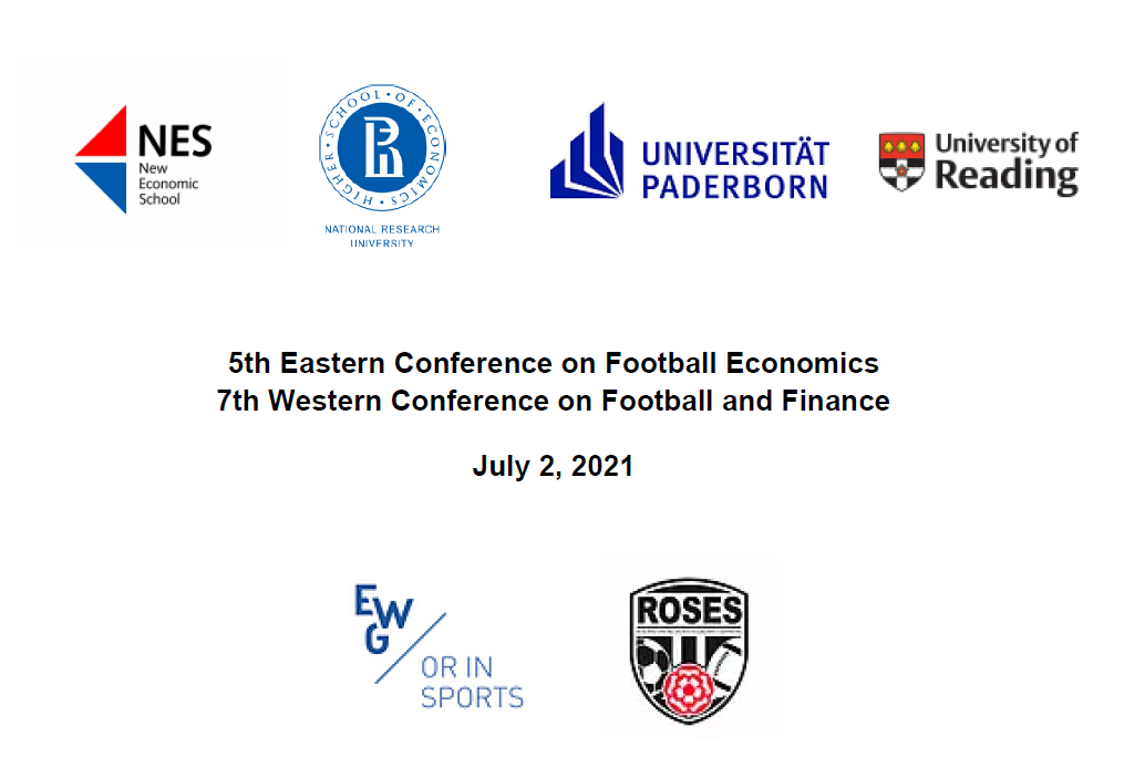 5-ая Восточная конференция по экономике футбола и 7-ая Западная конференция по футболу и финансам 2-3 июля 2021 г. (онлайн)